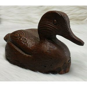 Vintage Resin Brown Duck Decor Very Heavy
